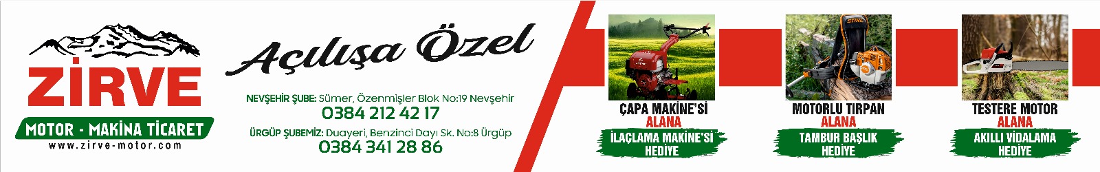 ZİRVE MOTOR YENİ ŞUBESİ İLE AÇILDI