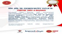 NEVÜ Öğr. Gör. Dr. Egemen Nazife Yazlık’ın TÜBİTAK 1002-A Başarısı