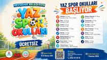 Nevşehir Belediyesi Yaz Spor Okulları İçin Kayıtlar Başlıyor